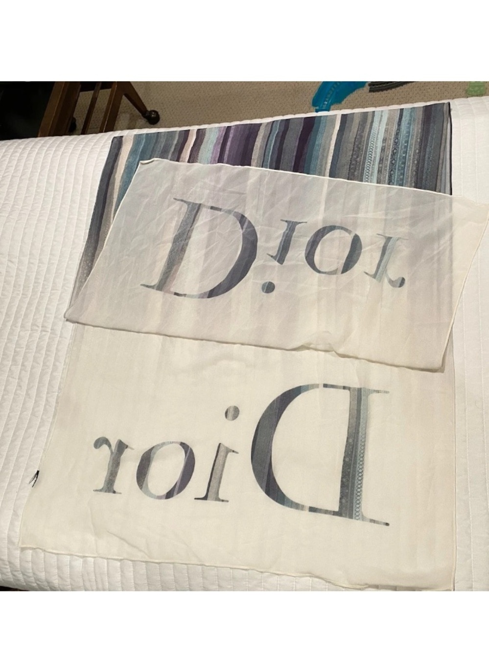 Christian Dior logo gauzy scarf - Picture 4 of 5